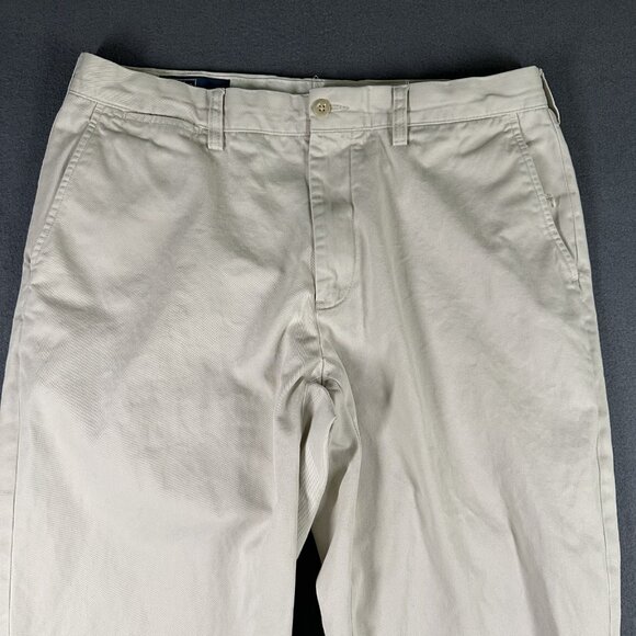 Polo Ralph Lauren Preston Pants Mens 35x30 Khaki Chino Flat Front Classic Fit - Picture 3 of 12